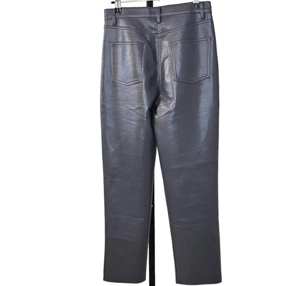 Aritzia Wilfred The  Melina Pant Size 4 High Rise Straight Leg Vegan Leather - Picture 8 of 9